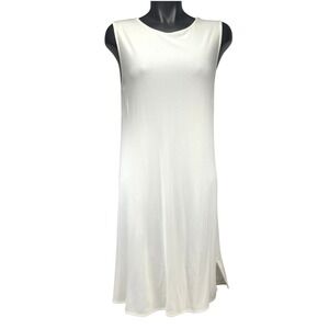 HOLT RENFREW Collection White Knit Sleeveless A-Line Shift Dress S